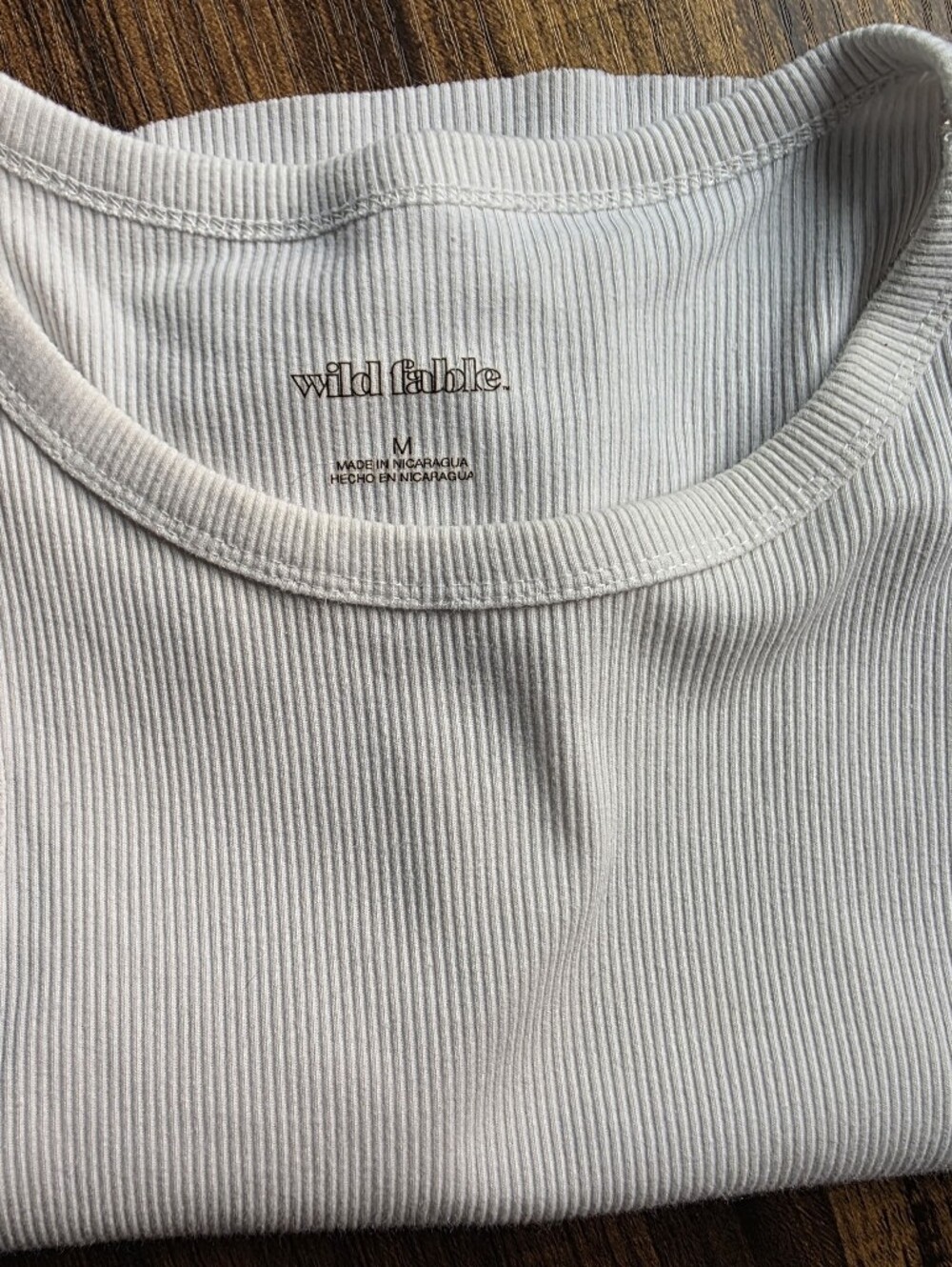 wild fable Cream Ribbed Racer Tank - Picture 4 of 4